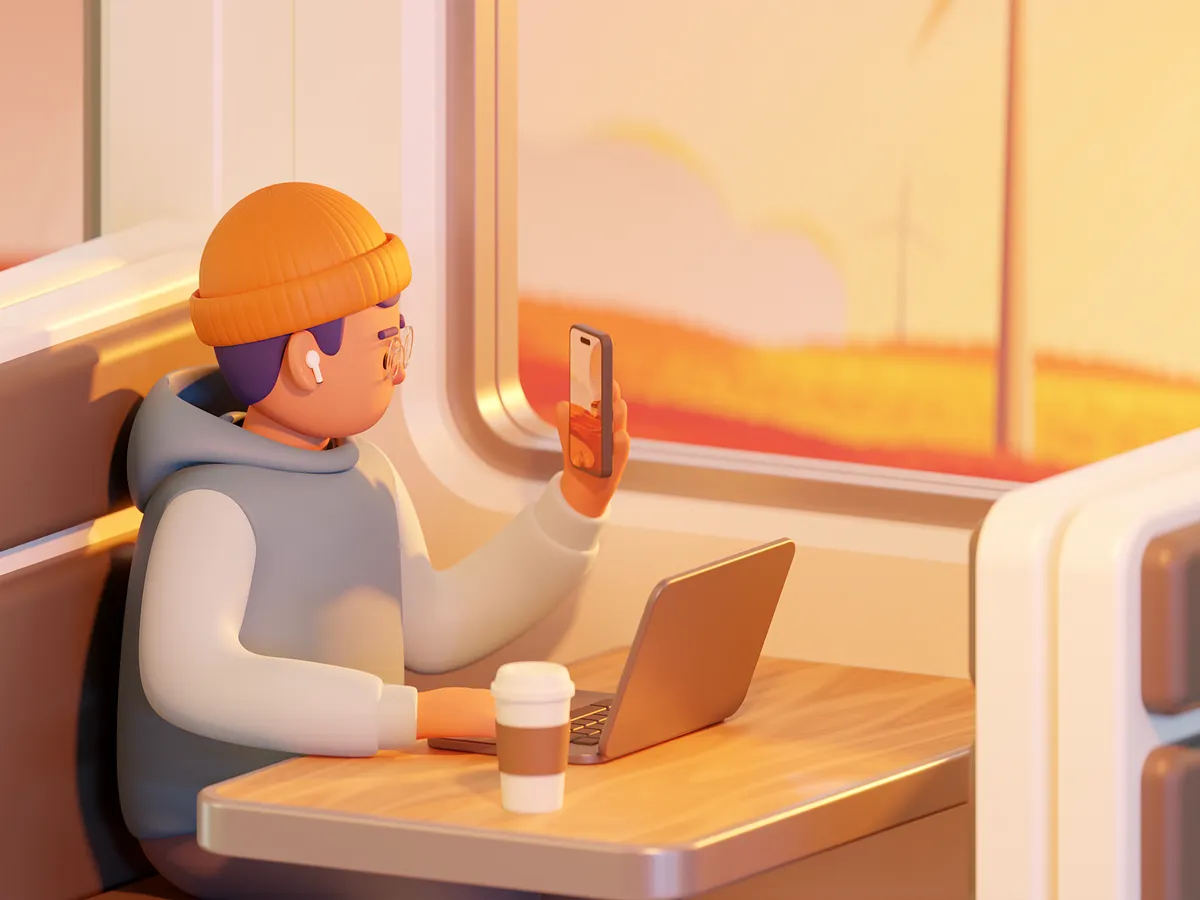 Working with a view - 3D Illustration