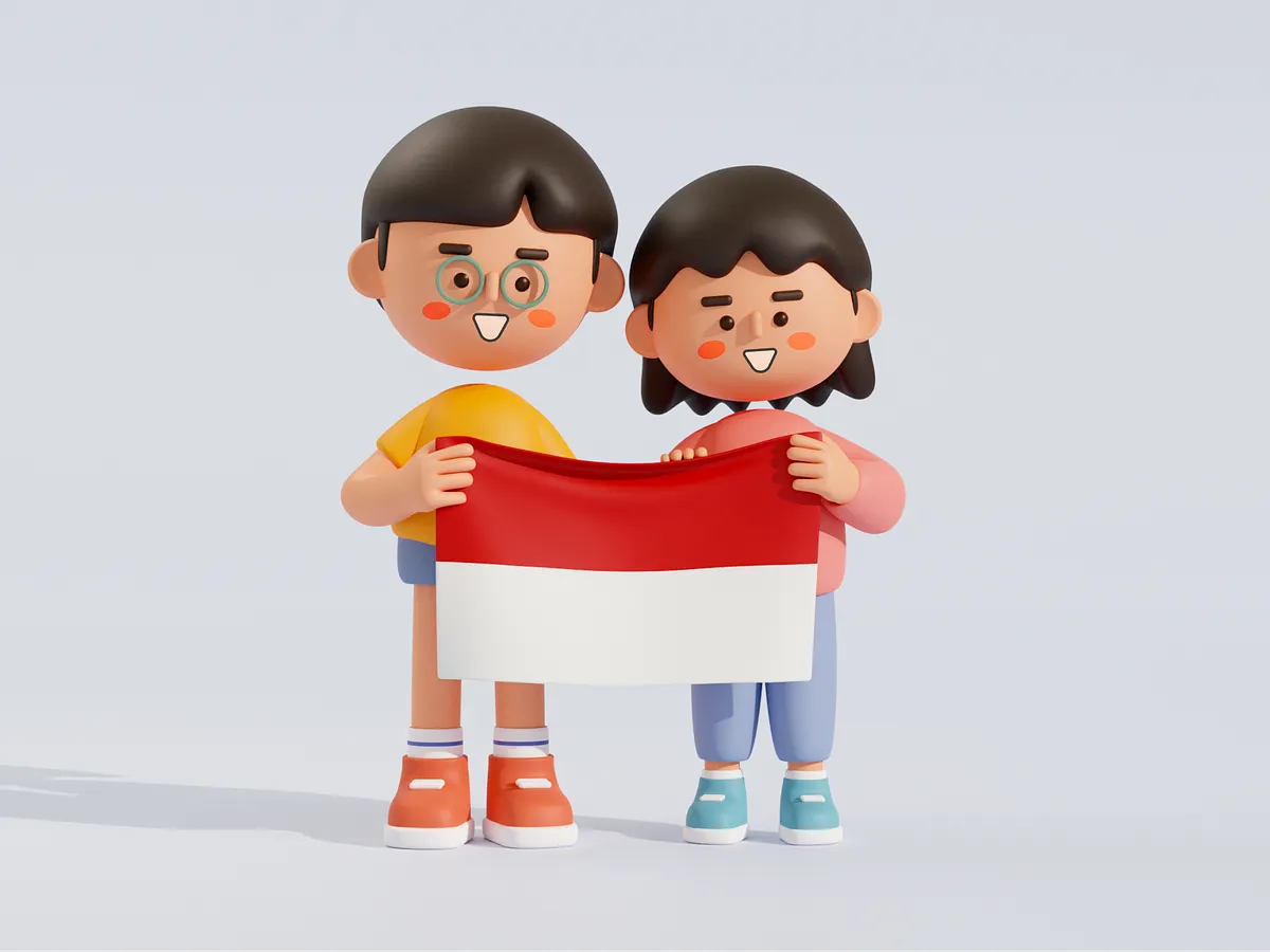 Indonesian Independence Day - 3D Illustration