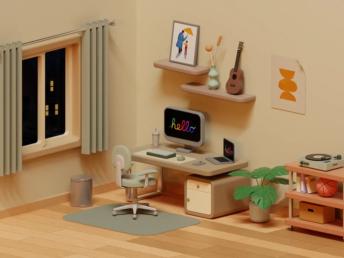Creative Space - 3D Illustration