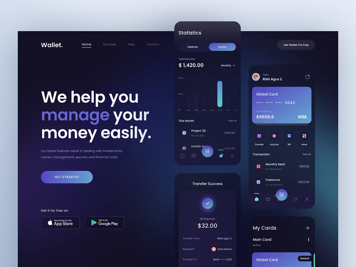 E-wallet - Hero Section